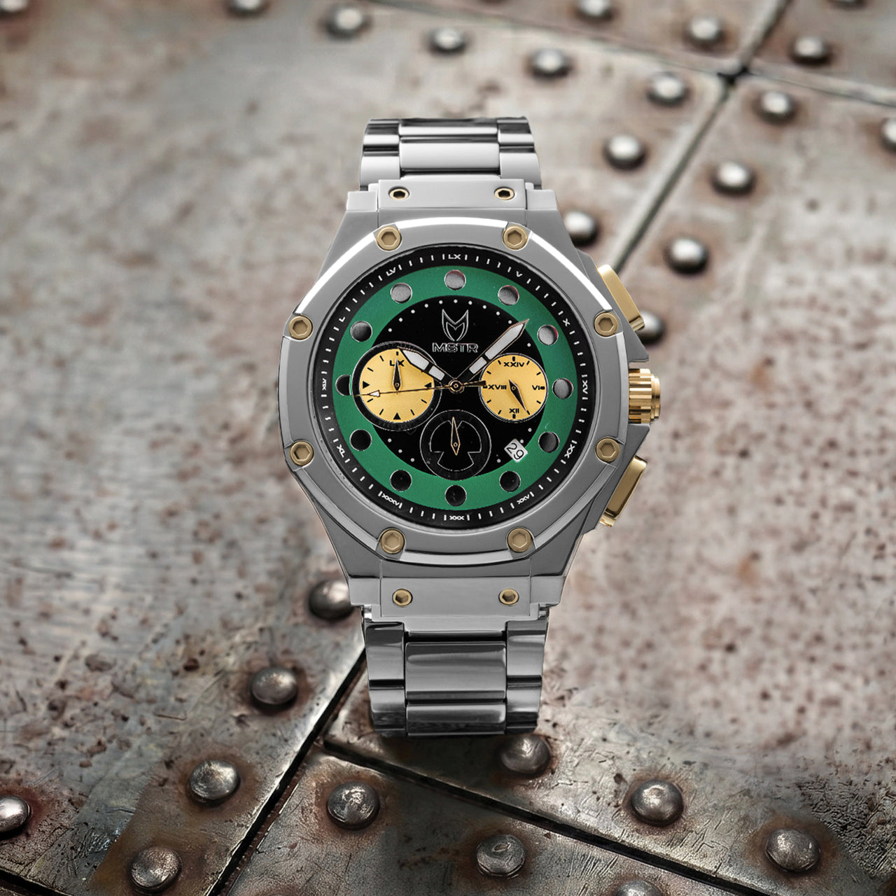 AM1055SS - AMBASSADOR SILVER / DOOM GREEN WATCH