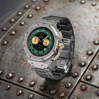 Thumbnail for AM1055SS - AMBASSADOR SILVER / DOOM GREEN WATCH