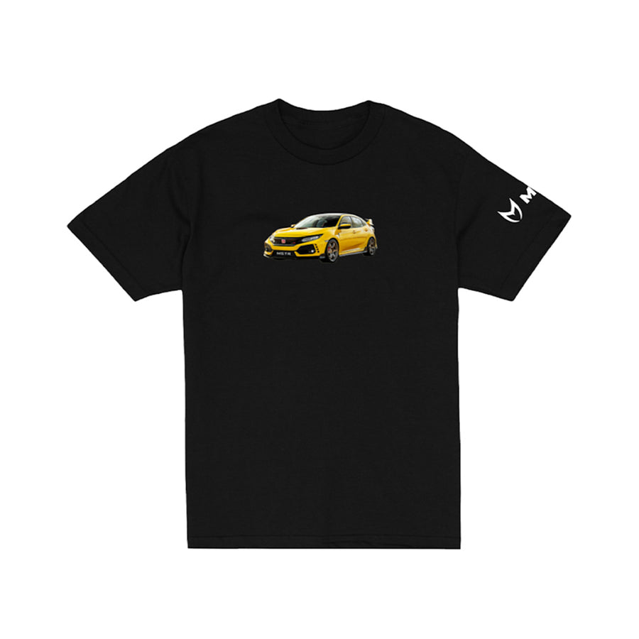 HPJ YELLOW TYPE R TEE - BLACK