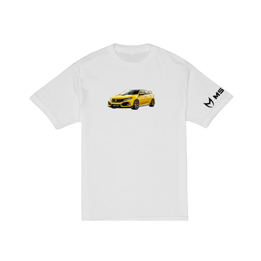 HPJ YELLOW TYPE R TEE - WHITE