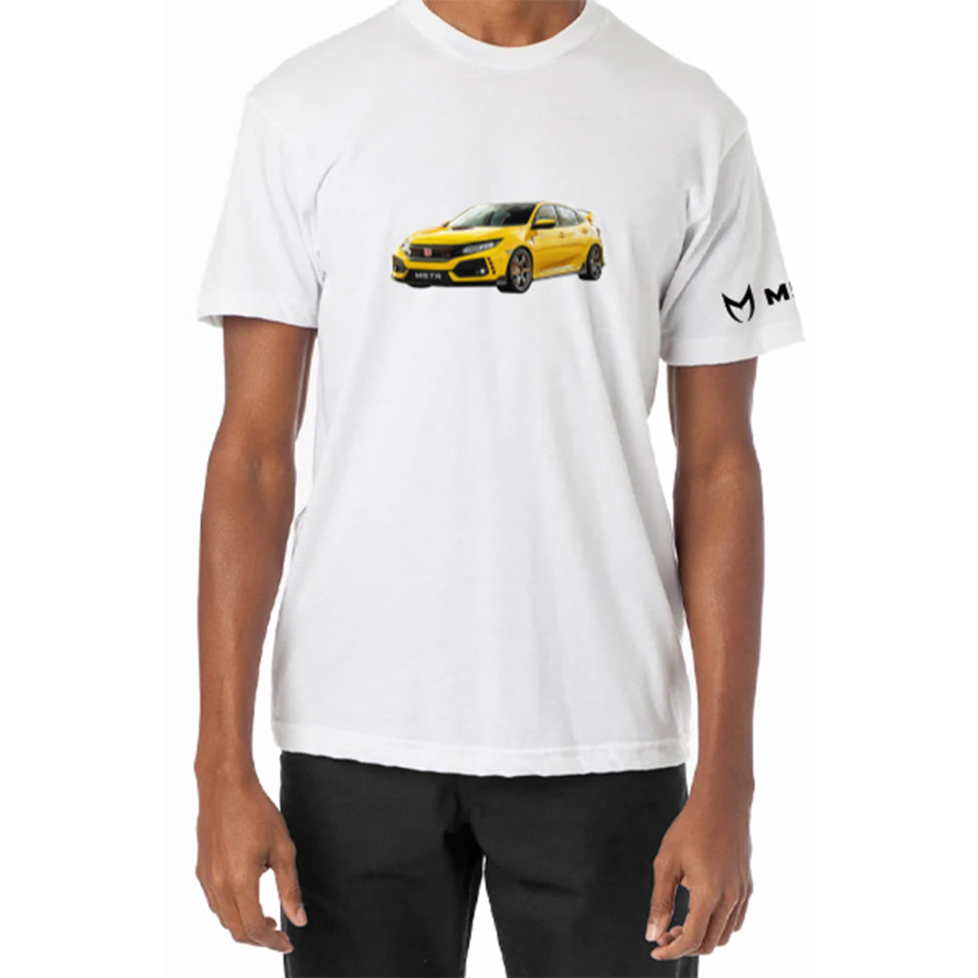 HPJ YELLOW TYPE R TEE - WHITE