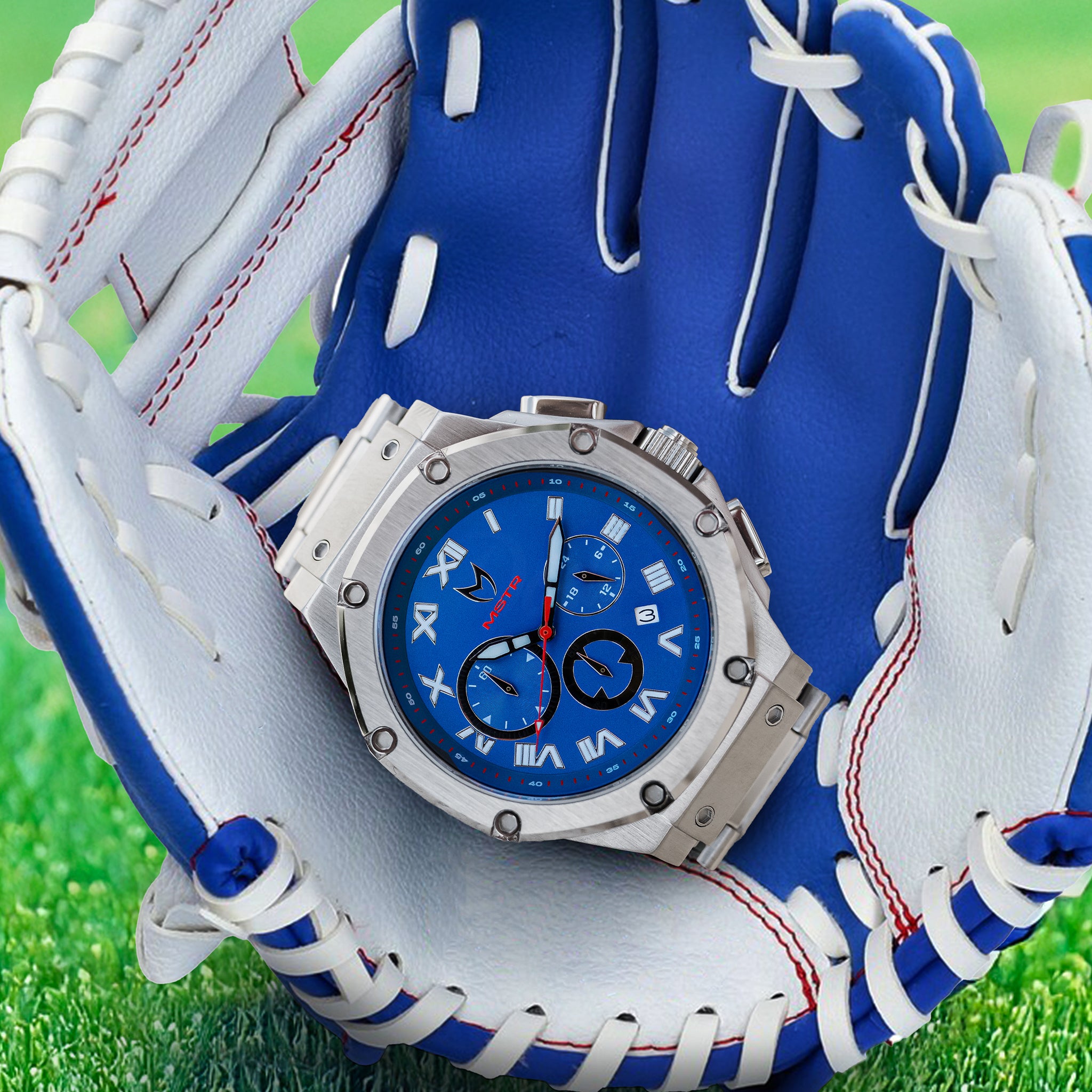 AM1054SS - AMBASSADOR SILVER / LA BLUE STEEL WATCH