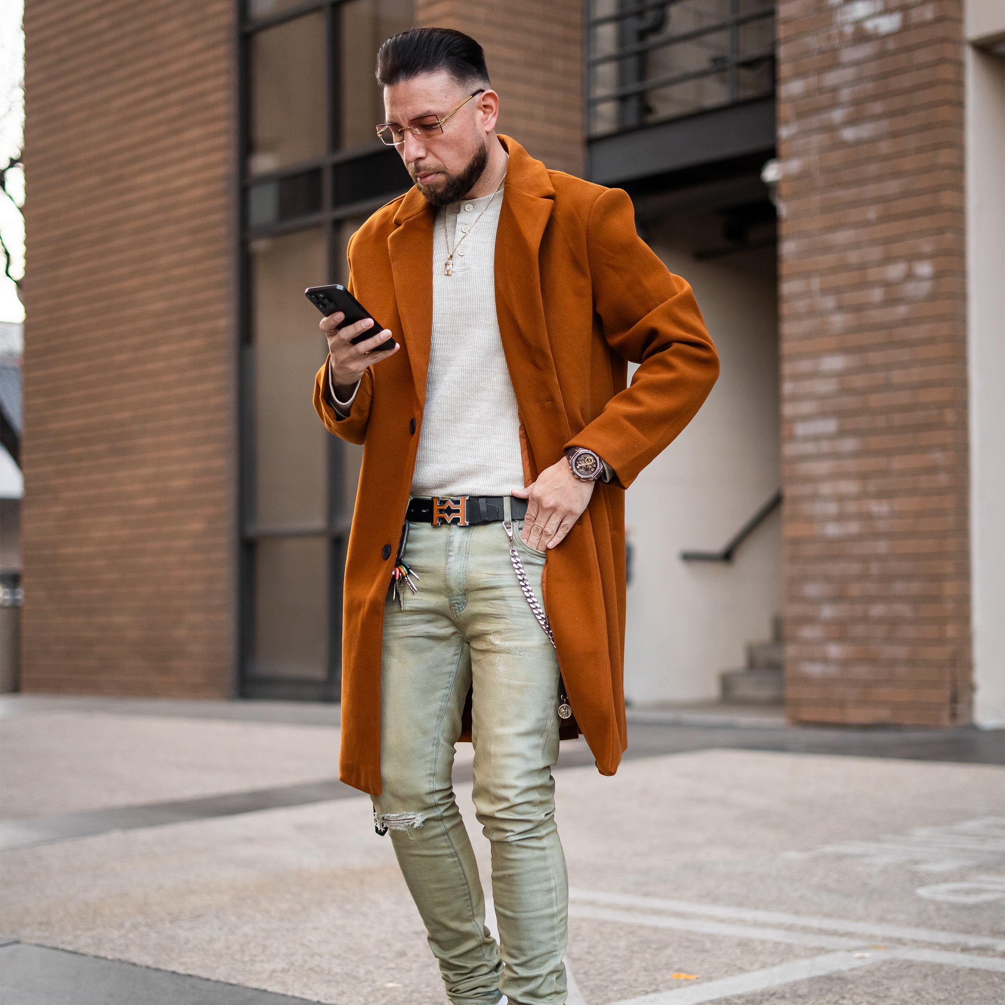AM1052CJ - AMBASSADOR BROWN WATCH WITH LEATHER STRAP