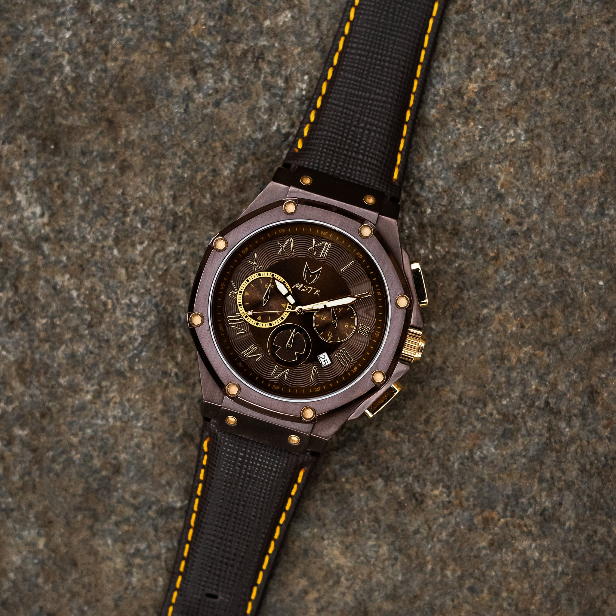 AM1052CJ - AMBASSADOR BROWN WATCH WITH LEATHER STRAP