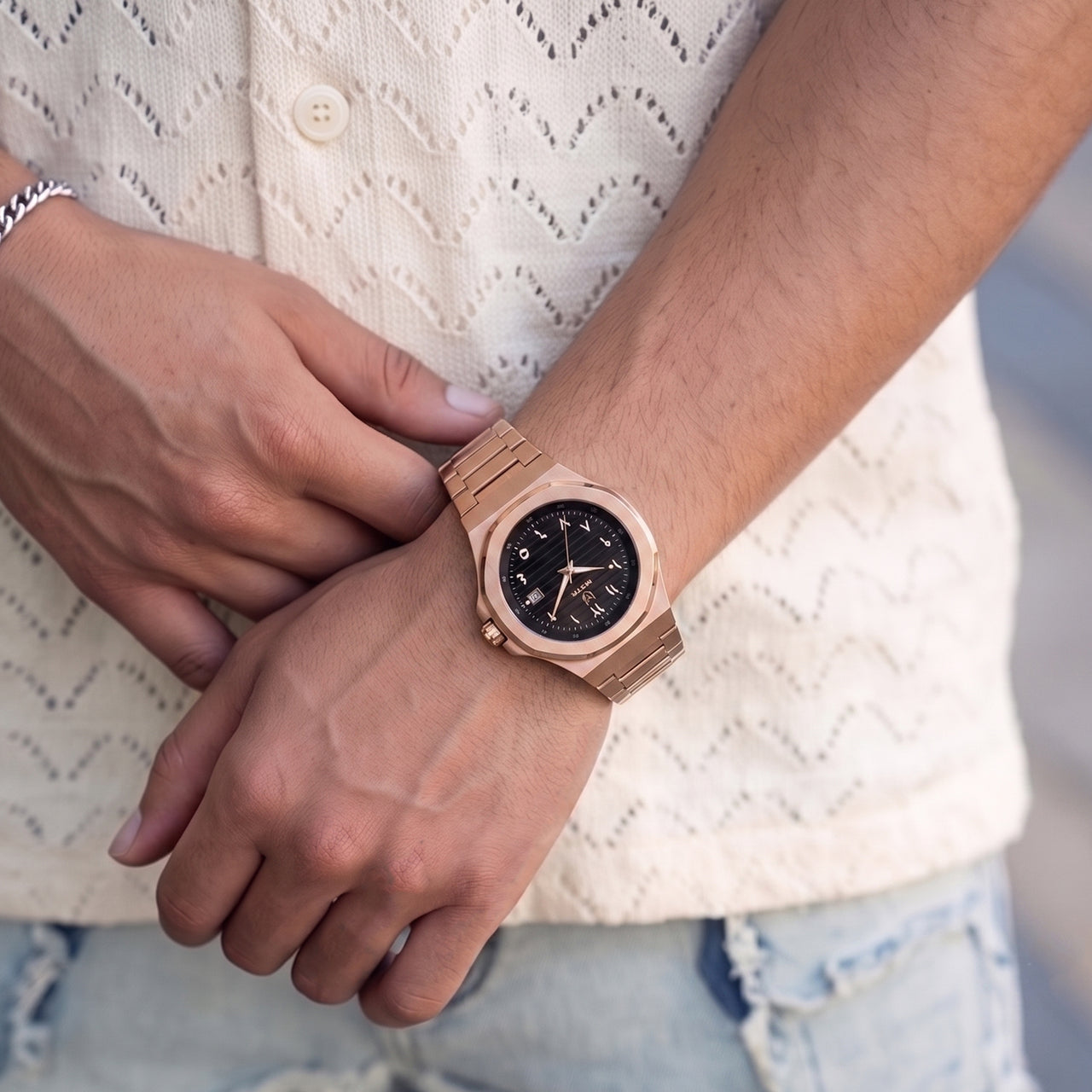 DS105SS - DAY TRIP STEEL ROSE GOLD WATCH
