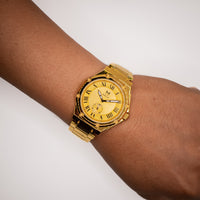 Thumbnail for MSTR Ambassador Ultra Slim AU134SS 18k gold watch on models wrist