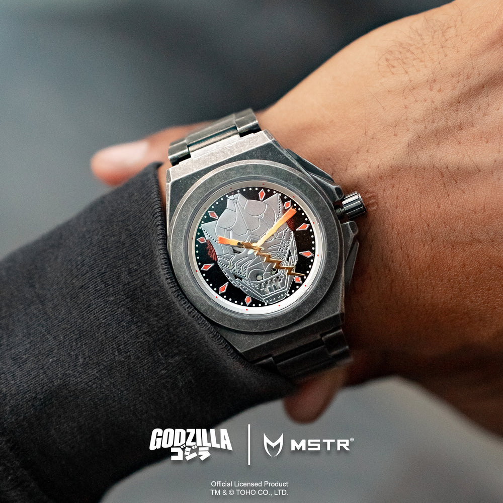 Godzilla watch on the wrist