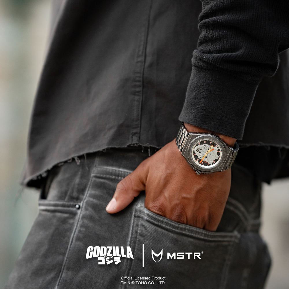 Godzilla watch on the wrist
