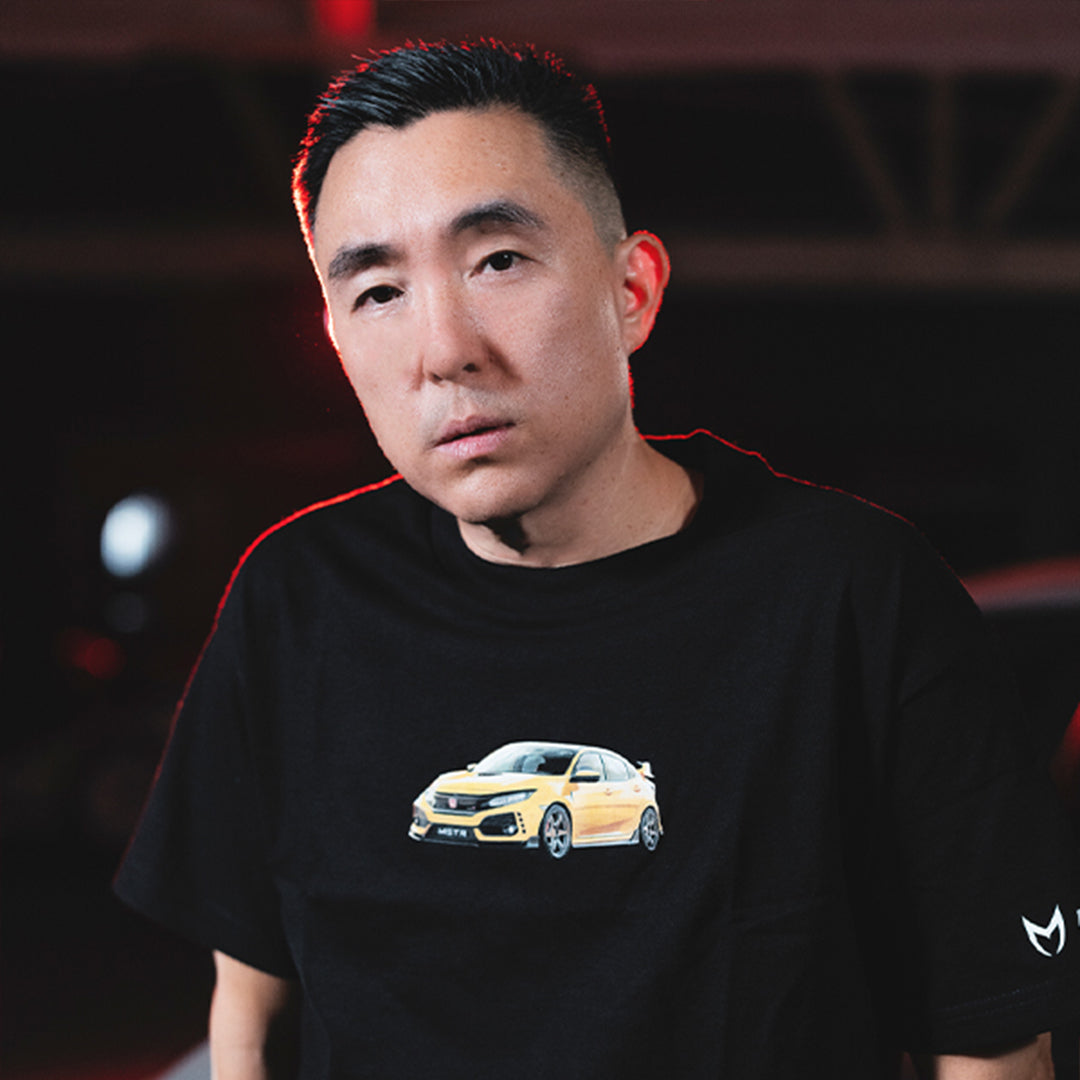 HPJ YELLOW TYPE R TEE - BLACK