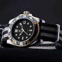 Thumbnail for VO105NS - AUTO VOYAGER SILVER / BLACK & GOLD / NATO BAND