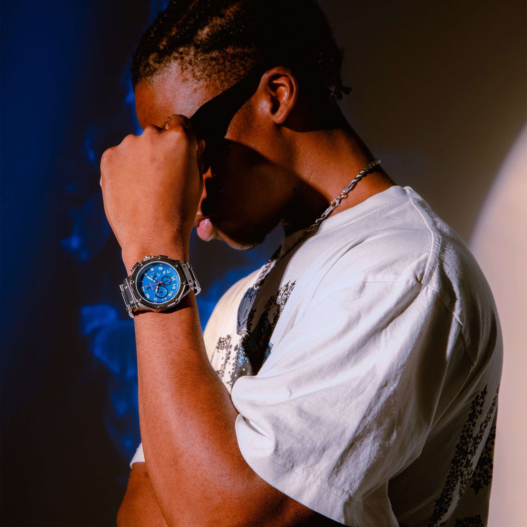 AM1054SS - AMBASSADOR SILVER / LA BLUE STEEL WATCH
