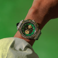 Thumbnail for AM1055SS - AMBASSADOR SILVER / DOOM GREEN WATCH
