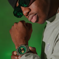 Thumbnail for AM1055SS - AMBASSADOR SILVER / DOOM GREEN WATCH