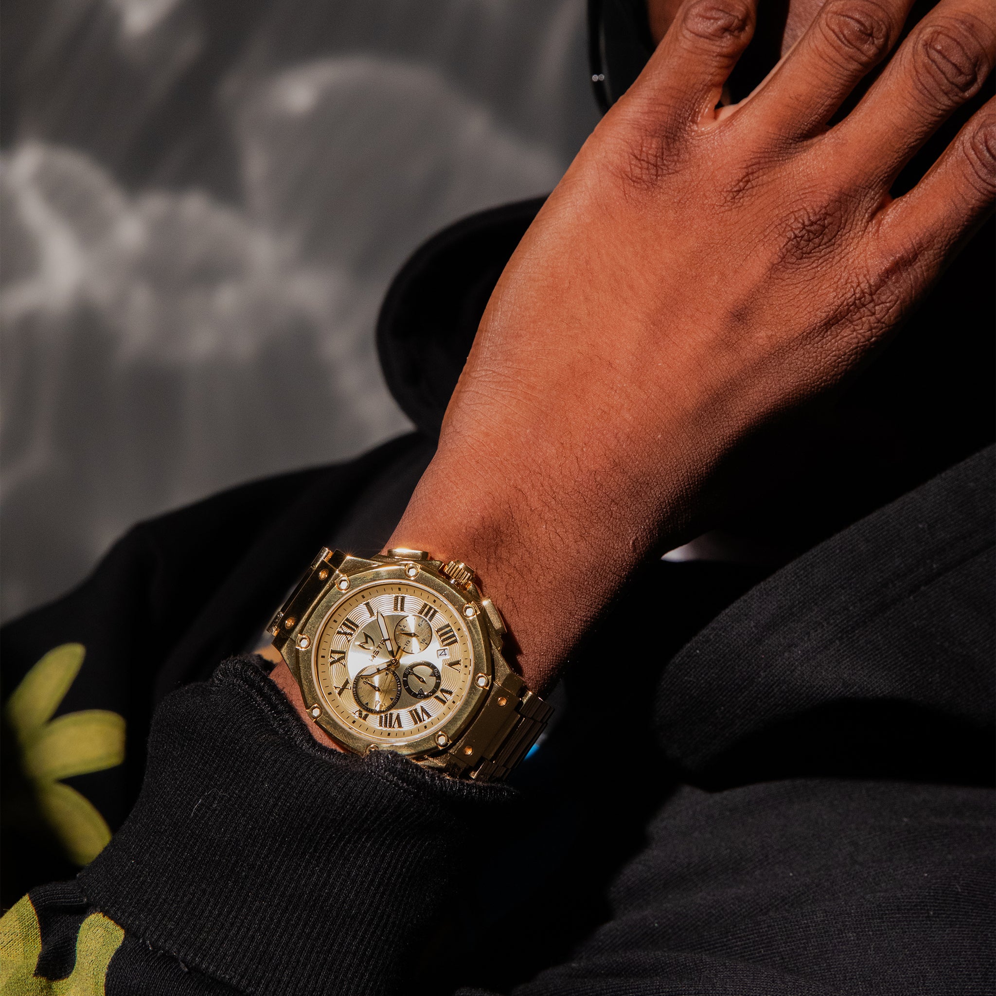 AM186SS - AMBASSADOR POLISH 18K PLATED / GOLD / SS BAND