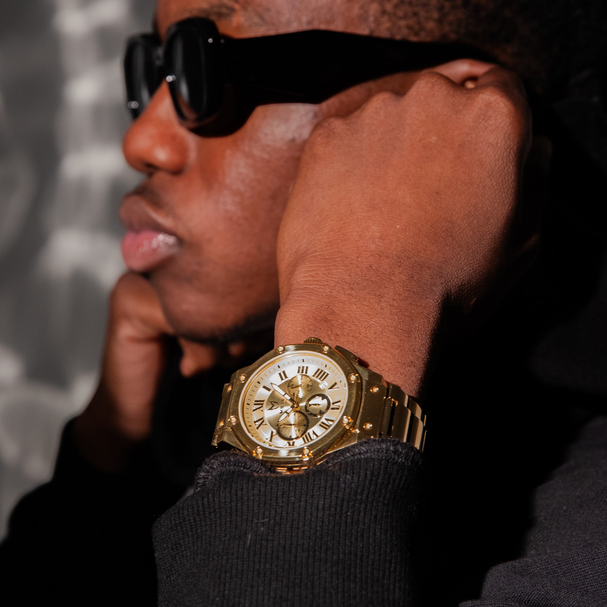 AM186SS - AMBASSADOR POLISH 18K PLATED / GOLD / SS BAND