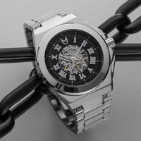 Thumbnail for NO110SK - NOBLE SKELETON SILVER WATCH
