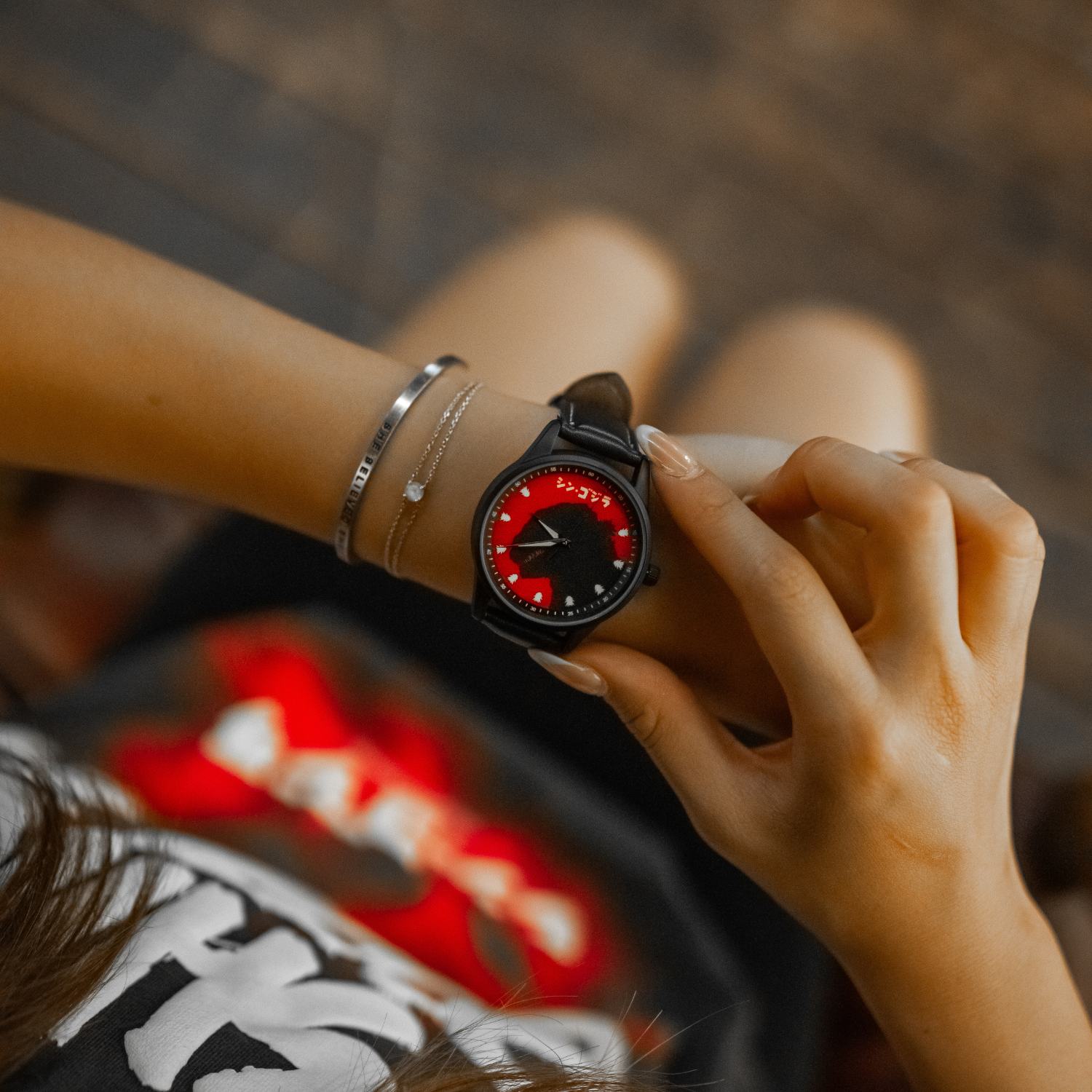shin godzilla watch on wrist