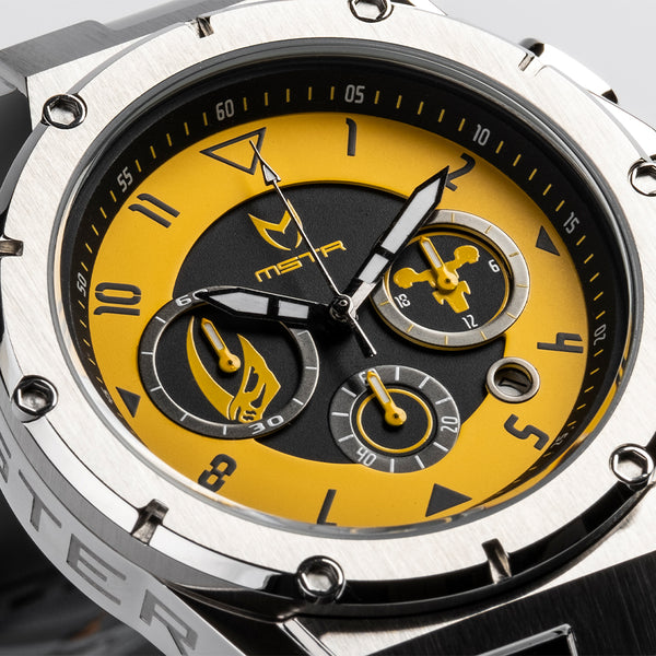 AM249SW - AMBASSADOR MK3 RAZOR CREST SILVER / YELLOW