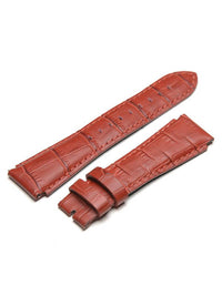 Thumbnail for SB259LB - RED CROC LEATHER BAND / RED STITCH 18MM