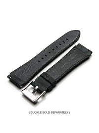Thumbnail for SB211LB - BLACK SUEDE LEATHER BAND / BLACK STITCH