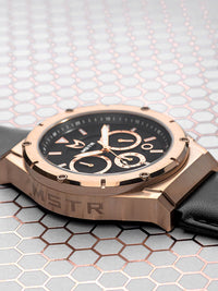 Thumbnail for AM262LB - MK4 ROSE GOLD WATCH / BLACK LEATHER BAND