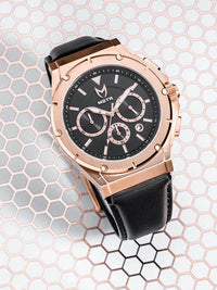 Thumbnail for AM262LB - MK4 ROSE GOLD WATCH / BLACK LEATHER BAND