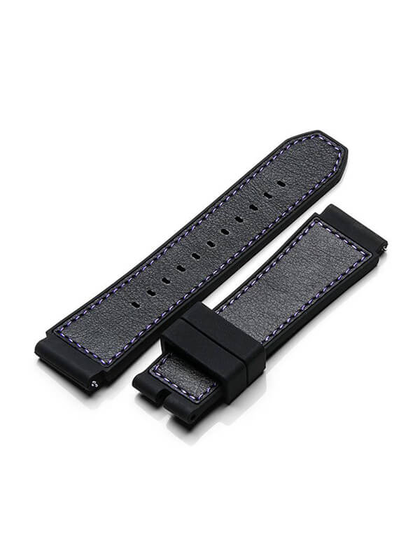 SB214RL - RUBBER LEATHER BAND / PURPLE STITCH