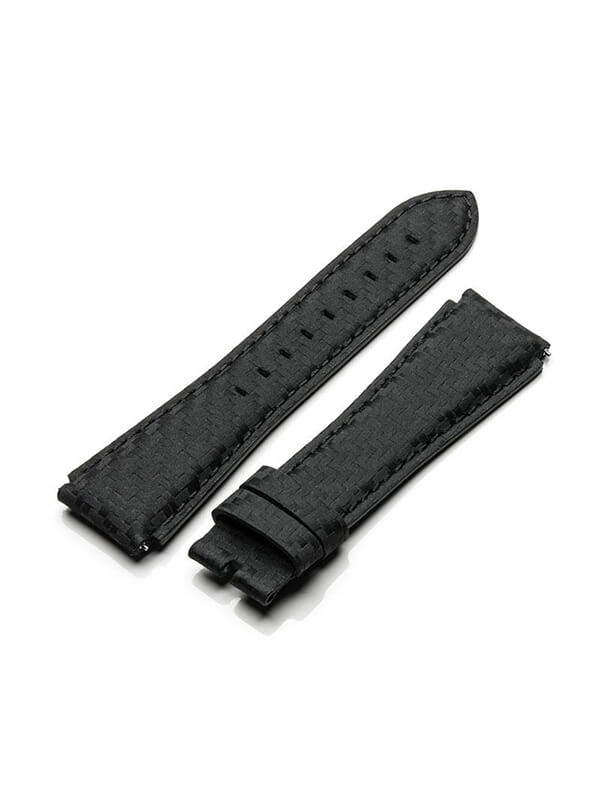 SB212CF - CARBON FIBER LEATHER BAND / BLACK STITCH