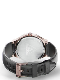 Thumbnail for AU116CB- ULTRA ROSE GOLD / BLACK / LEATHER BAND