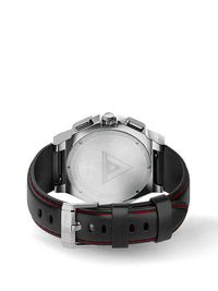 Thumbnail for AM1012LB - AMBASSADOR SILVER / RED / LEATHER BAND