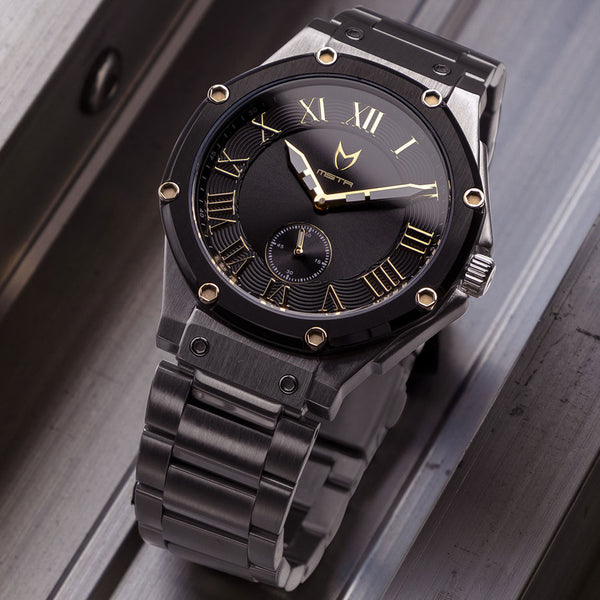 AU115SS- ULTRA SILVER / BLACK / SS BAND