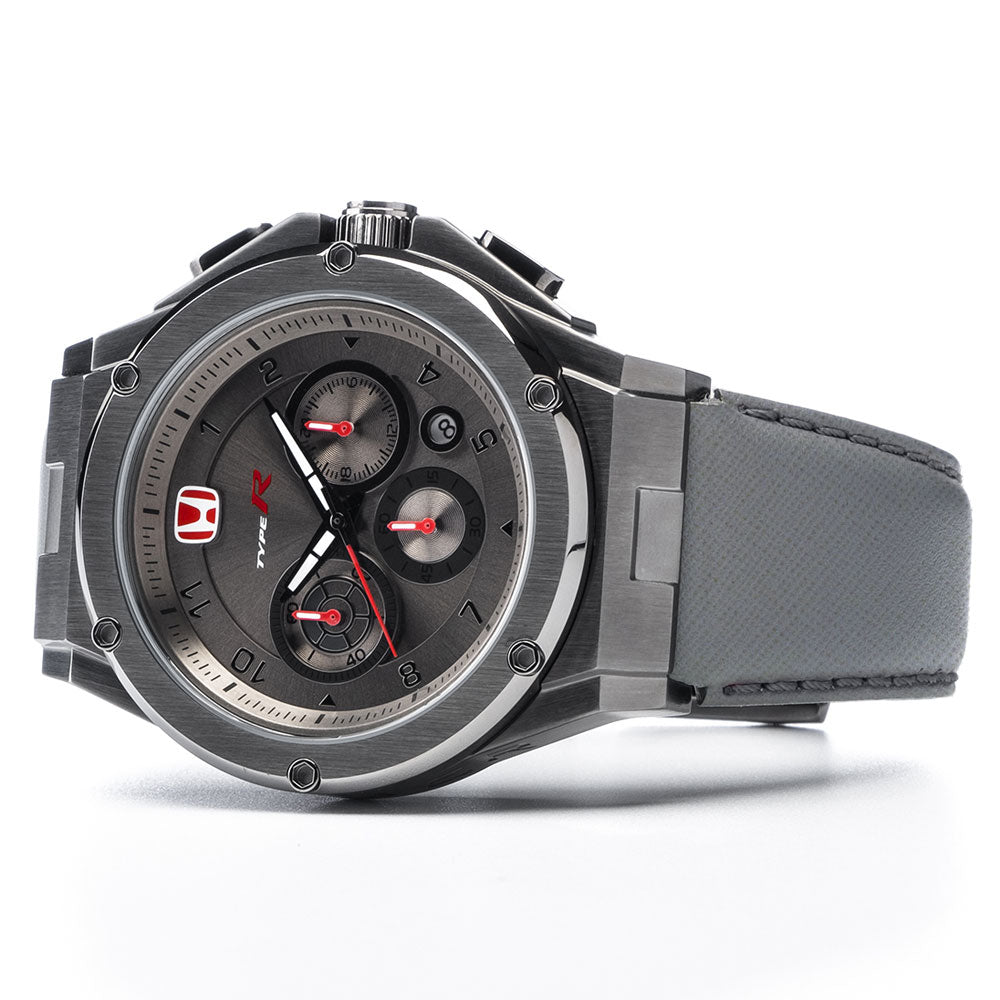 AM247TR - MK3 TITANIUM / GRAY / LEATHER BAND