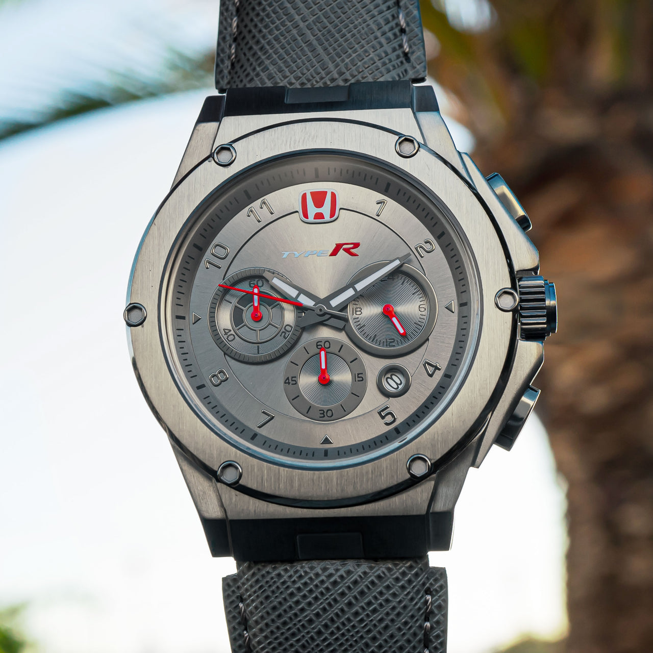 AM247TR - MK3 TITANIUM / GRAY / LEATHER BAND