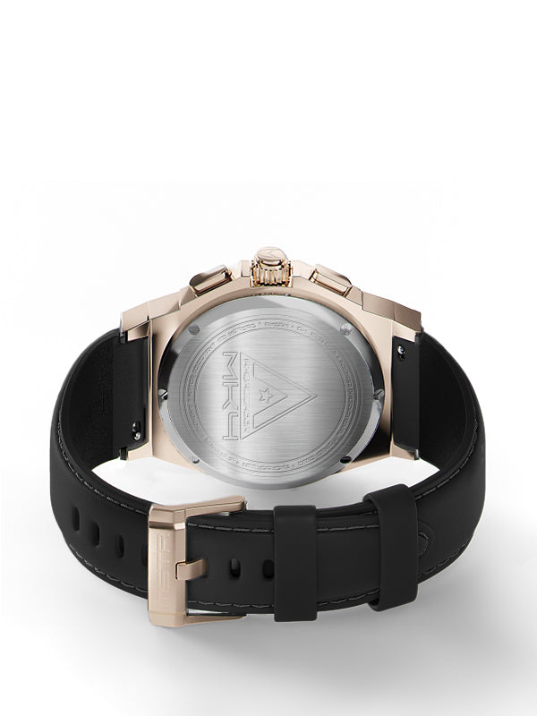 AM262LB - MK4 ROSE GOLD WATCH / BLACK LEATHER BAND