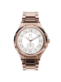 Thumbnail for MSTR Ambassador Ultra Slim AU141SS Rose gold and white front watch render
