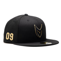 Thumbnail for CAP107 - MSTR FITTED HAT / BLACK & GOLD