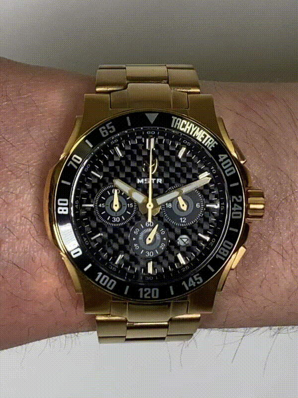 GT002SS - GT GOLD / BLACK / STEEL BAND