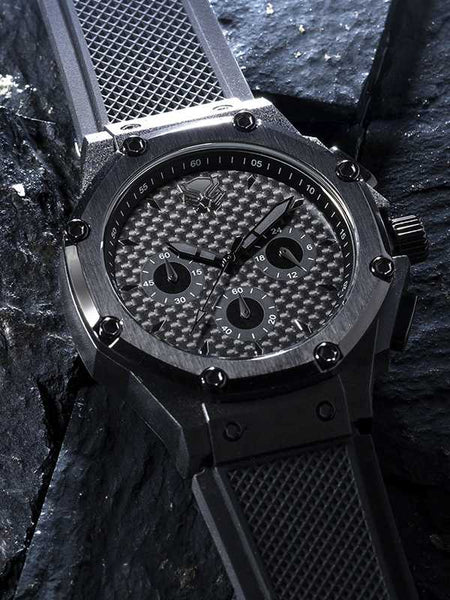 Ambassador X Watch : Black | Black Face | Rubber Band (AX103MV) – MSTR