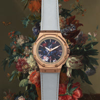 Thumbnail for AM406LB - 41 MM JAN VAN HUYSUM WATCH ROSE GOLD WITH LEATHER STRAP