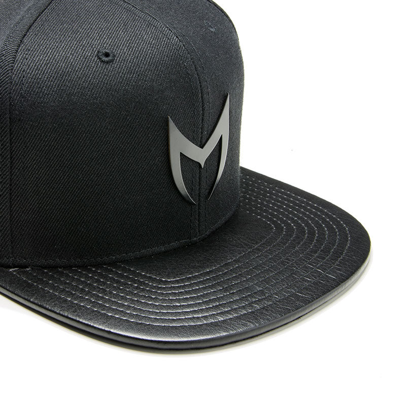 MSTR X Mitchell & Ness Snapback Hat - Black on Black