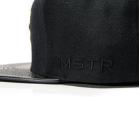 Thumbnail for MSTR X Mitchell & Ness Snapback Hat - Black on Black