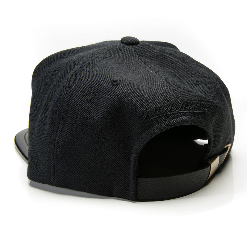 MSTR X Mitchell & Ness Snapback Hat - Black on Black