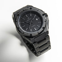 Thumbnail for NO104SS - MSTR NOBLE AUTOMATIC / ALL BLACK WITH CARBON FIBER - STAINLESS STEEL LINKS