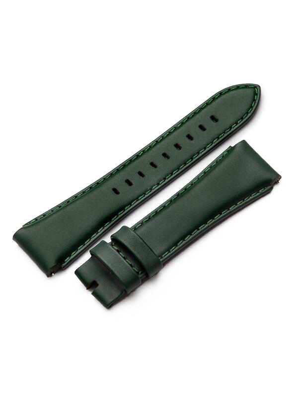 SB260LB - GREEN LEATHER BAND / GREEN STITCH 18MM