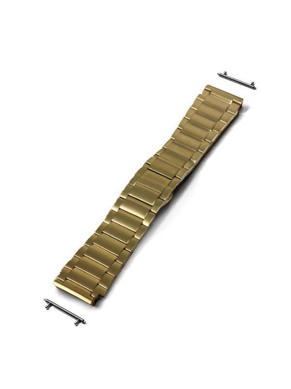 SB263SSB - BEIGE SANDBLASTED SLIM STEEL BAND 18MM