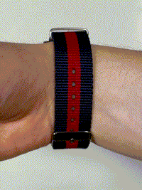 Thumbnail for VO107NS - AUTO VOYAGER SILVER / BLUE & RED / NATO BAND