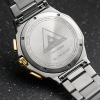 Thumbnail for AM1032SS - AMBASSADOR SILVER / GOLD STEEL BAND WATCH