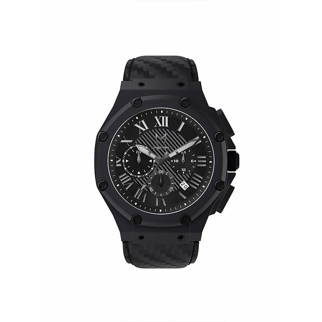 MSTR Ambassador 1036CF Black watch with carbon fiber band front render