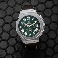 Thumbnail for MSTR Ambassador 1037LB Silver watch with leather band