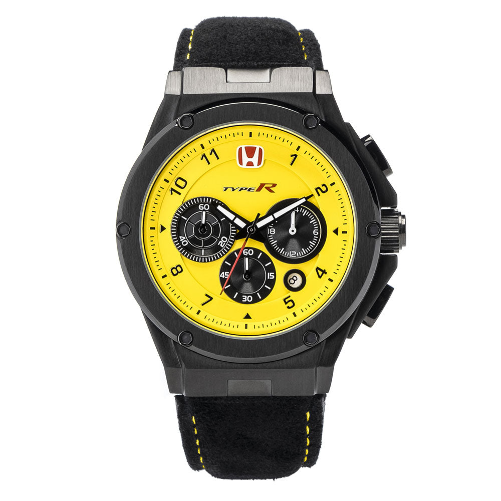 AM248TR - MK3 BLACK / YELLOW / LEATHER BAND